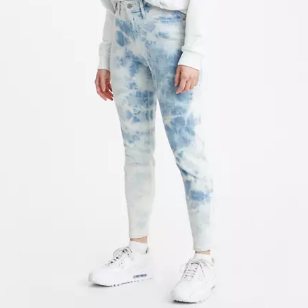 LEVI'S 721 Tie Dye Skinny Ankle Jeans
